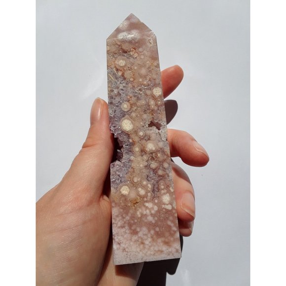 Amethyst x Flower Agate Tower - Picture 4 of 5